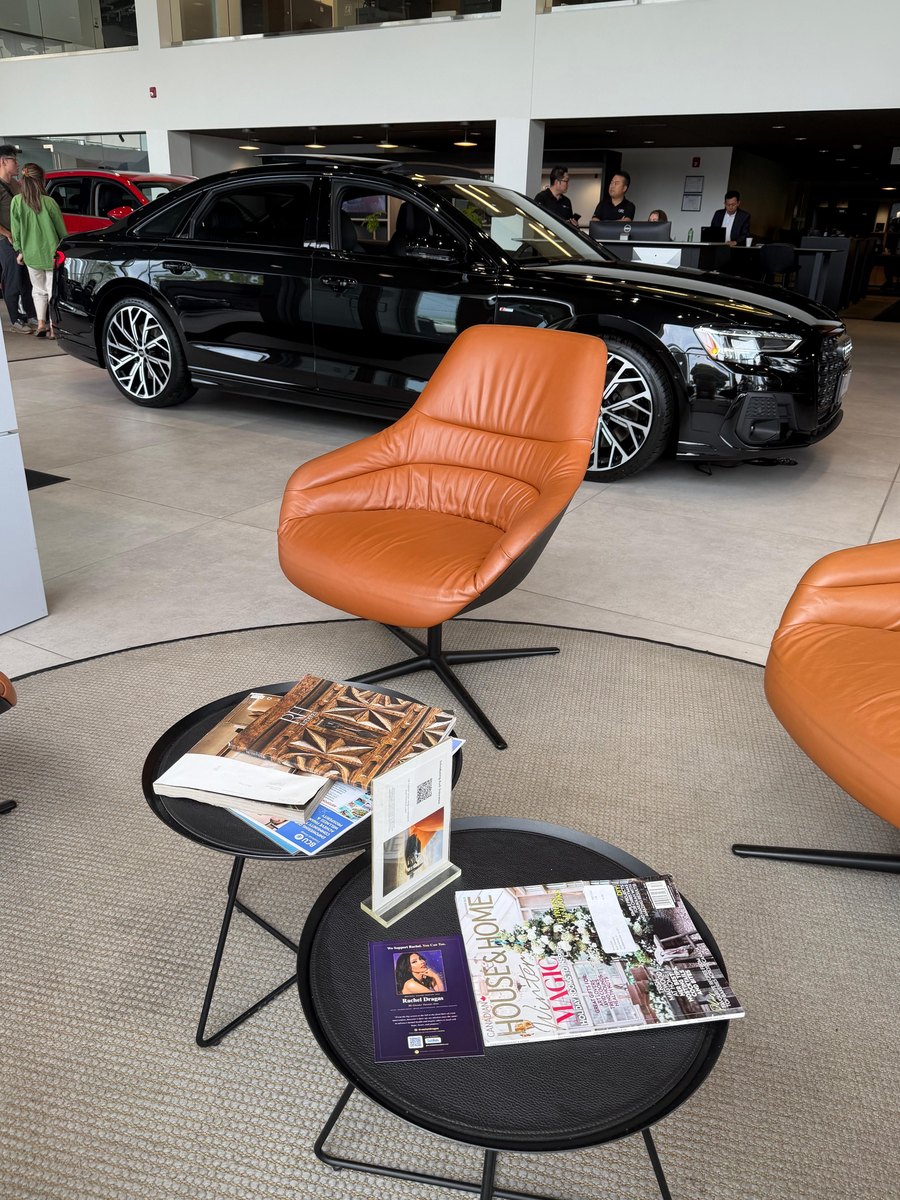 Supporter card on a lounge table at an Audi dealership, Toronto