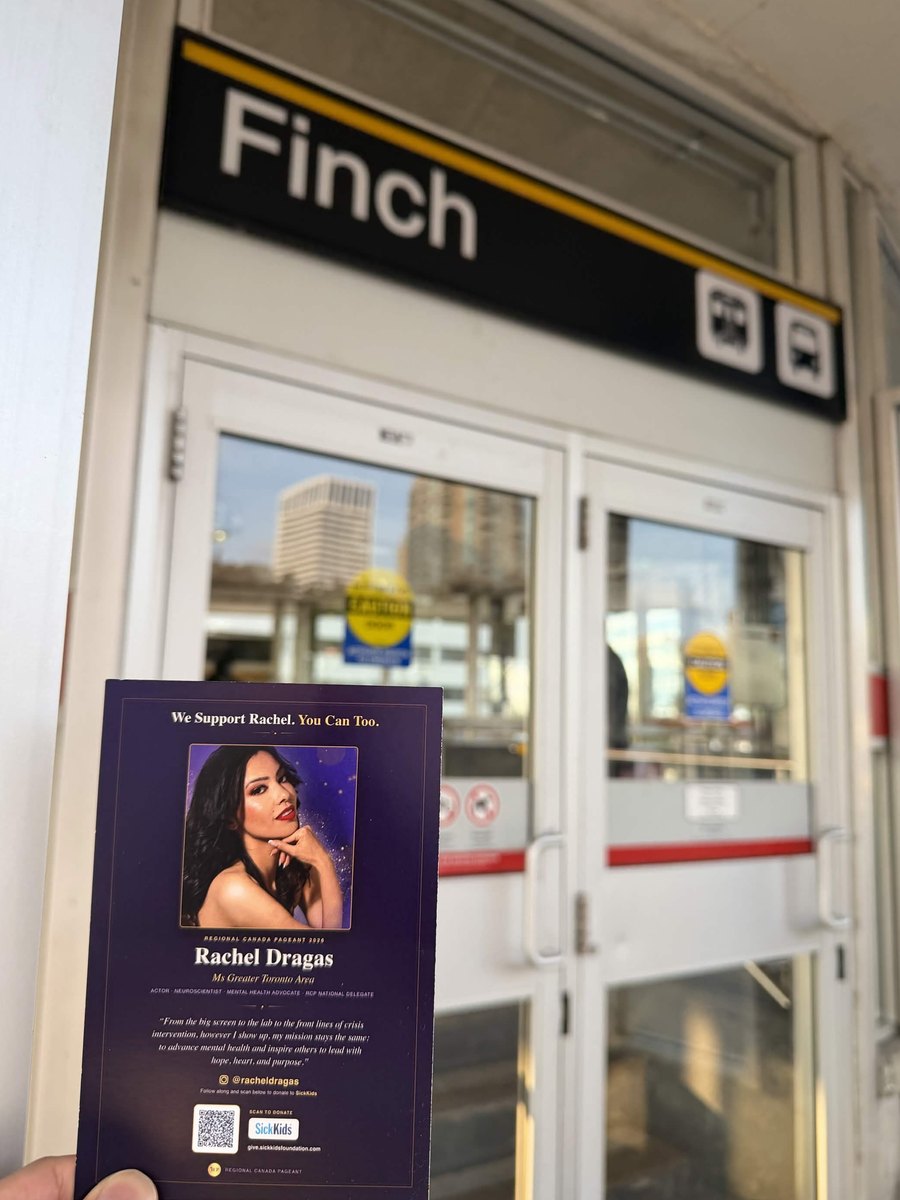 Supporter card at Finch subway station, Toronto