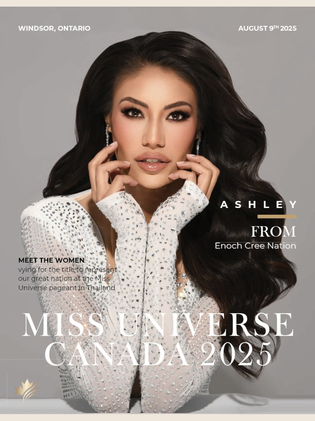 Miss Universe Canada 2025 official programme, Windsor Ontario, August 9 2025